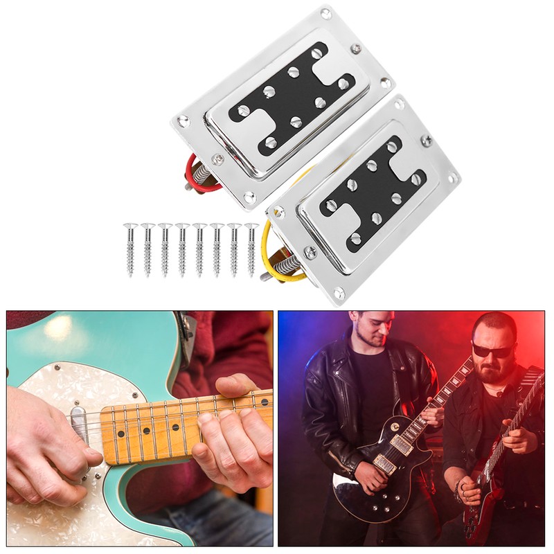 Pickup Guitar Bass Parts Lightweight Musical Instrument Accessories Silver 12K‑Resistance(Silver