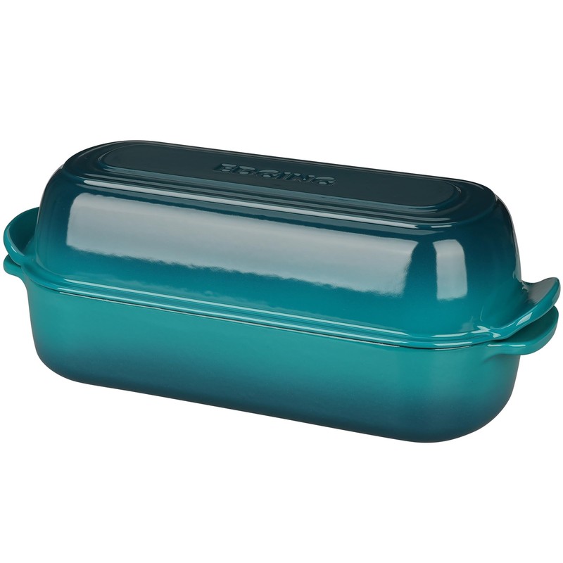 EDGING CASTING Enameled Cast Iron Loaf Pan with Lid, Dutch