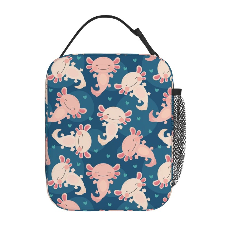 Yilad Axolotl Lunch Box Insulated Reusable Lunch Bag Cooler Bag
