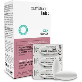 Cumlaude Prebiotic Óvulos Vaginales 3g x 10 Unidades, Fórmula Prebiótica para el Cuidado Intimo, Ayuda a Mantener el Equilibrio de la Flora Vaginal.