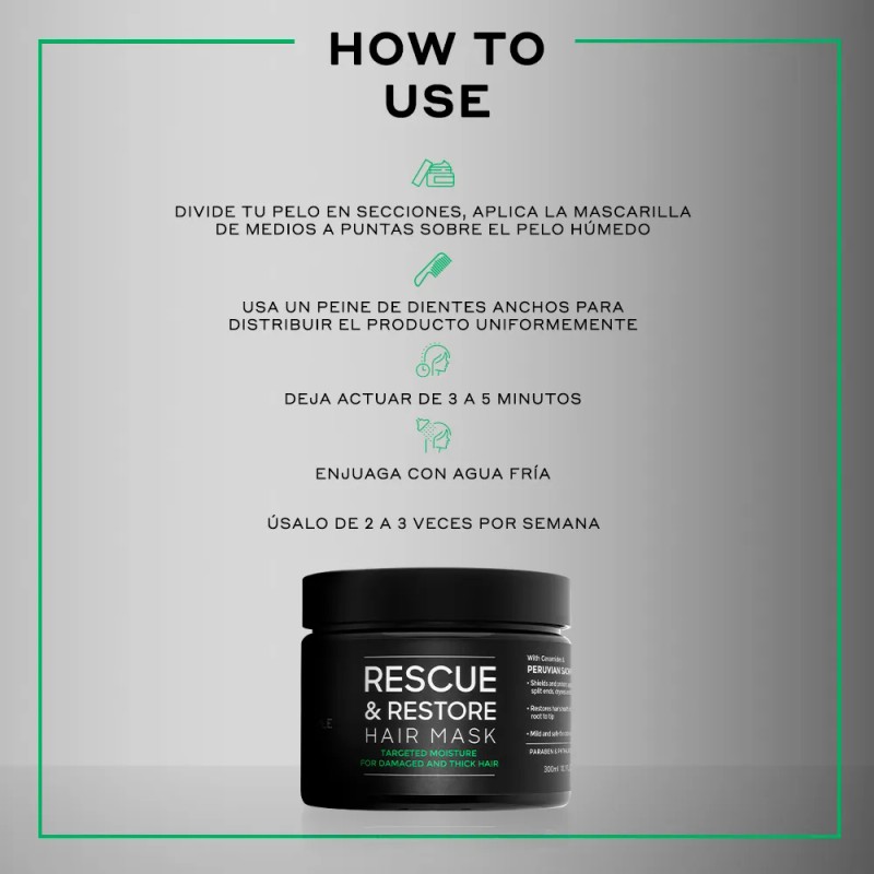Martha Debyale Hair Tech Rescue Restore Mascarilla Restauración Sacha Inchi
