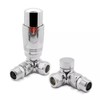 Team Controls Corner Angled Thermostatic Radiator Valves & Lockshield Valve