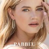 PABBEU Silver Hoop Earrings for Women, Oval S925 Sterling Silver