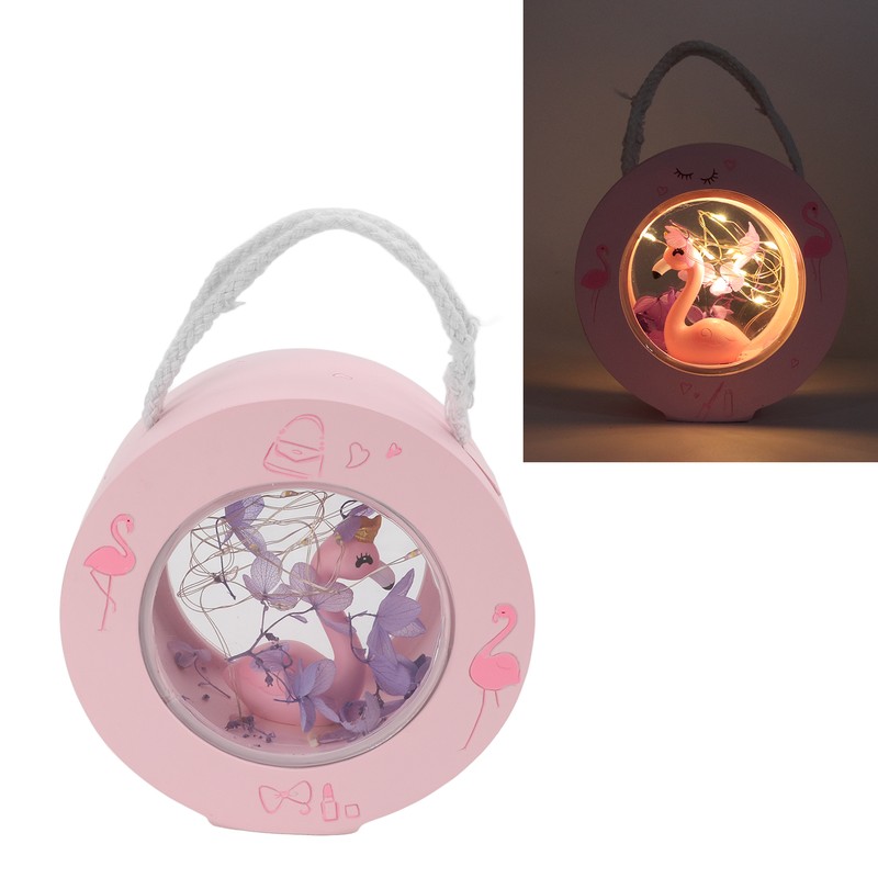 Flamingo Lamp Wall Mountable Double Sided Transparent Romantic Battery Powered