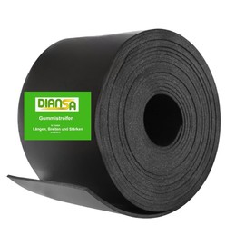 Rubber strips, 3 mm thick, 50 mm wide with fabric up to 10 m long, hard rubber, solid rubber pad, rubber plate, rubber mat, sanding strip (1000 x 50 x 3 mm)