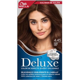 Wella Deluxe, Tinte Permanente 4.45 Castaño Cobrizo Caoba, 207 G