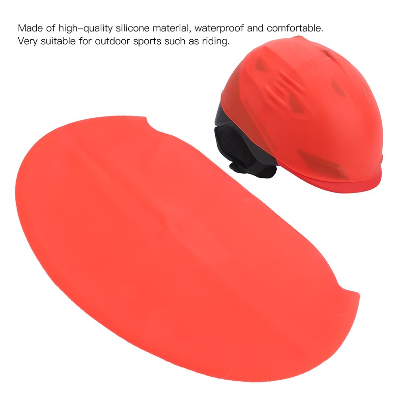 Waterproof Bike Helmet Cover Elastic Silica Gel Cycling Bicycle Helmet