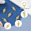 KitBeads 5Pcs Golden Spiral Shell Charm Cowrie Seashell Charm Ocean