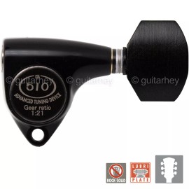 GOTOH NEW Gotoh SGV510Z-EN07 Tuners L3+R3 Guitar Tuning Keys 1:21 Ratio, 3x3 - BLACK