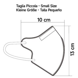 24 FFP2/KN95 Mask, Colourful Mix, CE Certified, Small Size, Medical Mask with 4-Layer Masks, Particle Protection Mask, Respirator Mask with High BFE Filter Efficiency ≥94, Pack of 24, Made in Italy