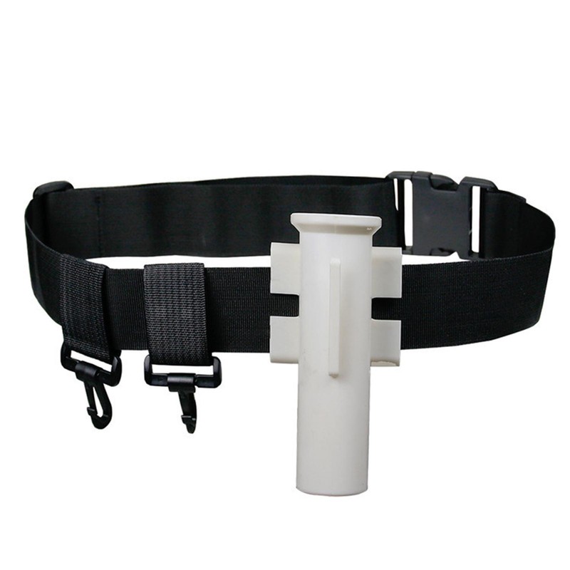 Fishing Rod Belt with Movable Ring Adjustable Fishing Fighting Belt