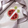EVER FAITH Charming Crystal Watermelon Stud Earrings for Women Fruit