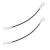 eMagTech 2 Pack Tailgate Wire Cable Black Silver Metal Plastic