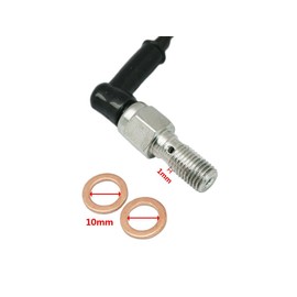 M10x1.00mm Banjo Bolt Motorcycle Universal Brake Light Switch Compatible with Honda Yamaha Suzuki Kawasaki Scooter Moped Dirt Pit Bike ATV