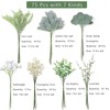 YXZZWL Artificial Greenery Stems Box Set,75 Pcs with 7 Kinds