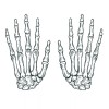 TattooIcon Skeleton Hands - Skeleton Bones Hands Temporary Tattoo /