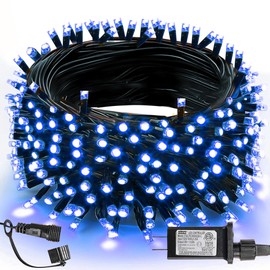 TW SHINE Christmas Lights, 200 LED 66FT Outdoor Christmas Lights Plug in with 8 Modes, Waterproof Christmas Lights Outdoor, Indoor Xmas Decorations for Party Yard House Decor, Blue