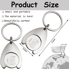 RabbFit Pack of 2 Shopping Trolley Tokens, Car Key Chains, Shopping Trolley Key Chain, Shopping Trolley Key Fob (Euro)