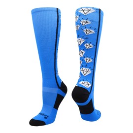 Crazy Socks with Diamonds Over the Calf (Electric Blue/Black, Medium)