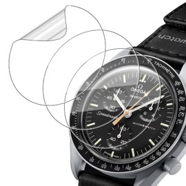 Holilo Pack of 3 Screen Protectors Compatible with Omega x Swatch Moonswatch 32 mm Film, Full Coverage Soft Edge Anti-Scratch Ultra Clear 9H Hardness 3D HD Bubble-Free Scratch-Resistant Screen