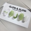 [Sl&Sl Nail Tips] Milky White & Green Nails - Short
