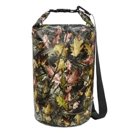 MARCHWAY Floating Waterproof Dry Bag Backpack 5L/10L/20L/30L/40L, Roll Top Sack Keeps Gear Dry for Kayaking, Rafting, Boating, Swimming, Camping, Hiking, Beach, Fishing (Leaf Camo, 5L)