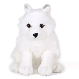 Carolata Arctic Fox Plush Toy (Sitting Series/Gentle Texture), Realistic Fox, Animal Toy, Doll, Gift, Birthday (2 Meters Ready)