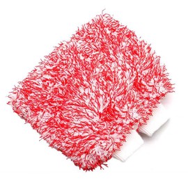 KLOPINXINGH 2 Pcs Microfiber Car Wash Mitt Cleaning Gloves Soft Absorbent and Scratch Free Cleaning Gloves Professional Scratch Free Polishing Cleaning Mitts for Auto Motorcycle (Red)