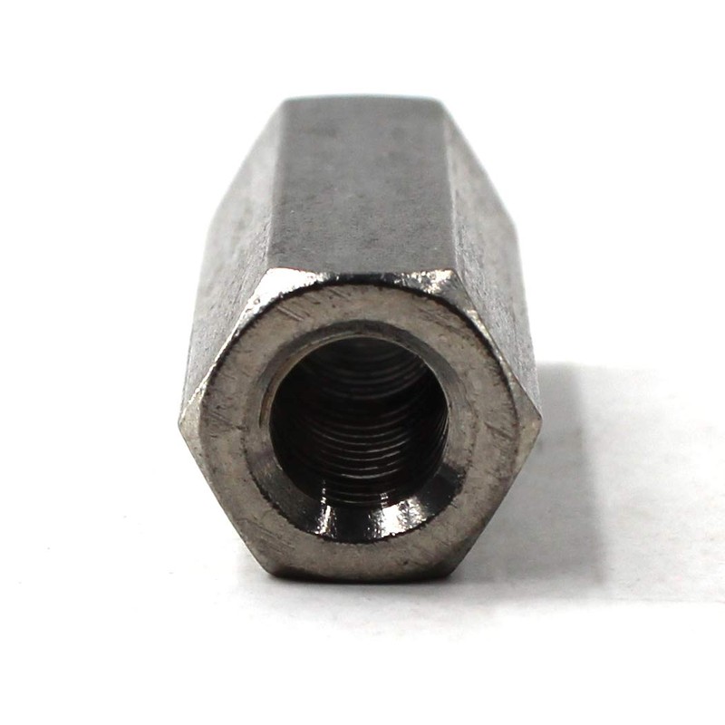 M4x7x15 Long Hex Coupling Nut 304 Stainless Steel Round Rod