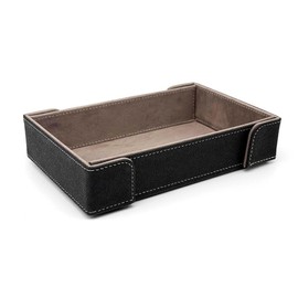 Norse Foundry Grey Rectangle Dice Tray - Luxurious Velvet Interior, Black Vegan Leather Exterior, Magnetic Folding Dice Tray, Portable and Durable Rolling Mat for RPG and Board Games