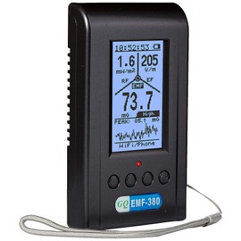 Advanced GQ EMF-380 V2 Multi-Field Electromagnetic Radiation 3-in-1 EMF ELF Meter RF Spectrum Analyzer Ghost Cell Tower Smart Meter WiFi hiden Spy Camera Signal Bug Detector RF up to 8G