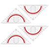 JIANTA Geometry Triangle, Set of 4 Plastic Set Square Flexible