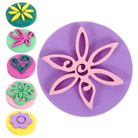 SEWACC 6Pcs EVA Stampers, Sponge Stamper Paint Stampers Foam Sponge Brush Painting Tools for Crafts DIY