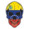 Skull Flag Venezuela Sticker Decal Design 4'' X 5''