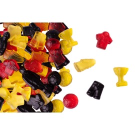 Fruit Gum in Germany Colours, Black Red Gold, Football Mix, Balls, Football Players, Barbecue Party, Public Viewing, World Cup, European Championship, Fan Items, Gluten Free, Lactose Free, 500 g Bag