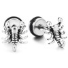 Mens Scorpion King Stud Earrings Stainless Steel Gothic Biker Punk