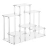 SHUATI 6-Tier Acrylic Display Riser Clear Durable Rectangular Tabletop Acrylic