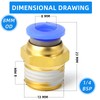 ERGAOBOY 10pcs 8mm Pipe AD x 1/4 BSP Male Thread