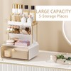 Makeup Organizer with Drawer for Vanity, 2 Tier 5 Zones