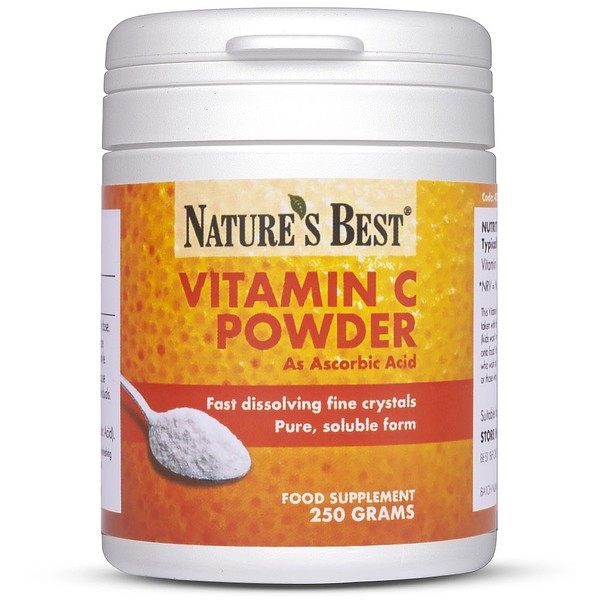 Natures Best Vitamin C As Ascorbic Acid, Fast Dissolving Soluble Powder, 250 POWDER