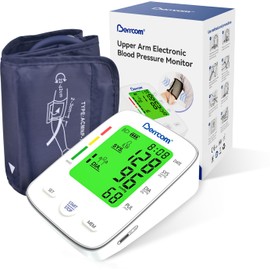 Berrcom Automatic Blood Pressure Monitor for Home Use, Digital Upper Arm BP Machine with Heart Rate Detection, Large LED Display, 2x99 Memory Sets