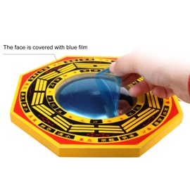GLOGLOW Traditional Chinese Feng Shui Concave, Bagua Mirror for Protection Against Harmful Special(4in, Concave)