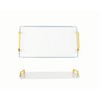 Acrylic Rectangular Serving Tray with Gold Handles,Coffee Table Living Room