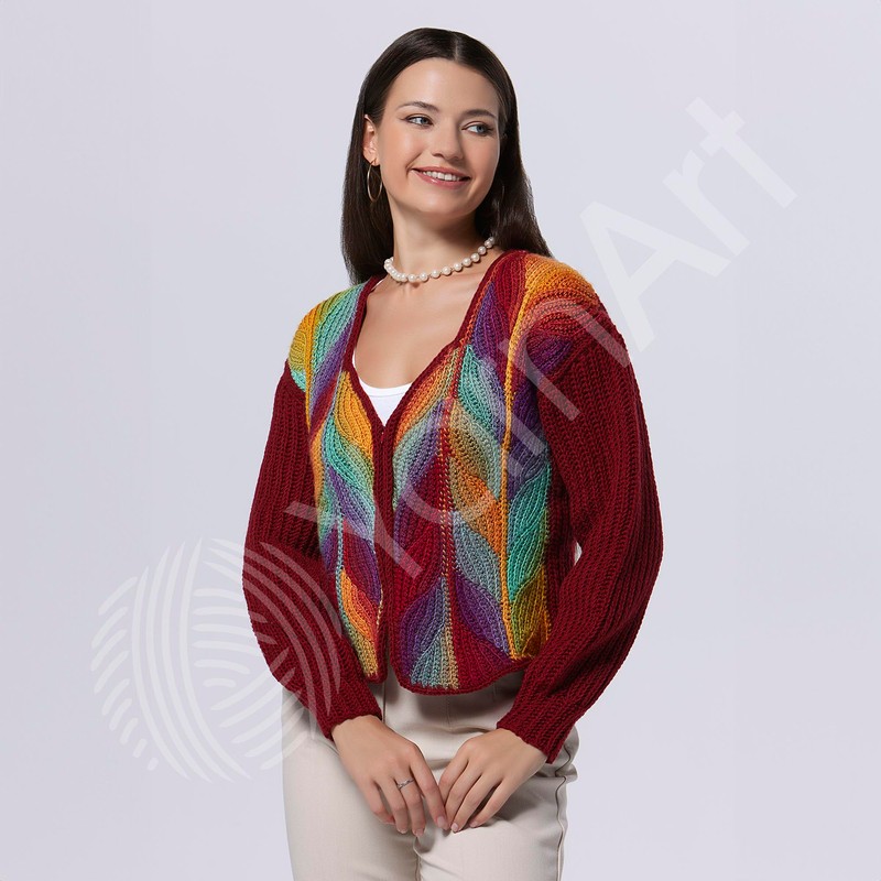 Hilo de ambiente de YarnArt – Hilo suave, multicolor, auto-rayado