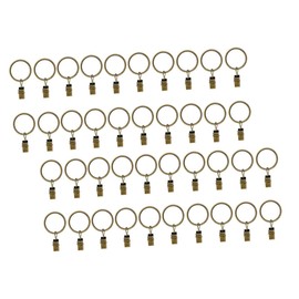 GRIRIW 40 Pcs Iron Curtain Clips Multifunctional Clasps for Drapes Shower Curtains Hats Headbands Easy to Install Smooth Sliding for Home Use Living Bedroom Bathroom