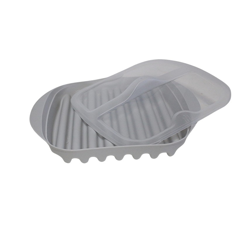 Compact Microwave Bacon, Sausage Meat & Poultry Cooking Tray with