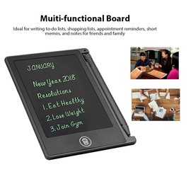 Wendry LCD Writing Tablet, Electronic Writing Digital Drawing Board, LCD 4.5inch Handwriting Writing Tablet Drawing Board for Children/Kids Memo List Reminder Note(Black)
