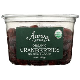 Aurora Products Organic Dried Cranberries, 9 OZ