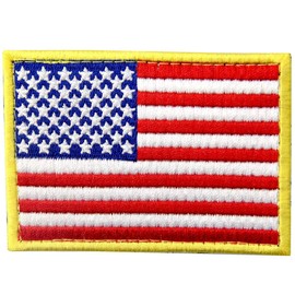American Flag Patches Embroidered USA Badge United States of America Tactical Applique Military Hook & Loop Emblem