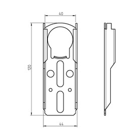 Rademacher 4020 Counterbearing for Prefabricated Boxes for Tubular Motor